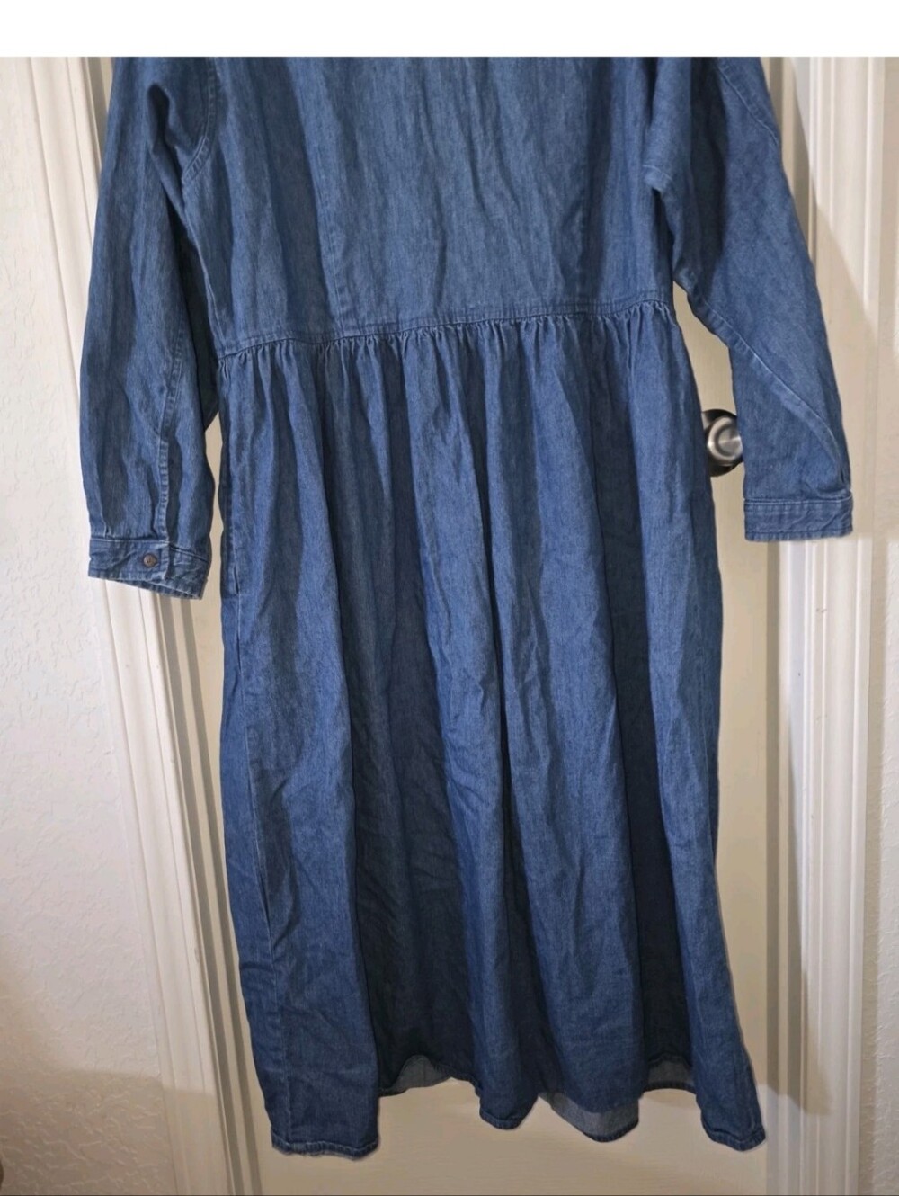 Vintage Eddie Bauer Maxi Denim Dress Size XL - Picture 14 of 16